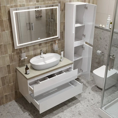 Тумба со столешницей и раковиной BelBagno KRAFT 100 kraft100bo-kepmco-1346-set подвесная KRAFT100BO-KEPMCO-1346-SET Тумба со столешницей и раковиной BelBagno KRAFT 100 kraft100bo-kepmco-1346-set подвесная KRAFT100BO-KEPMCO-1346-SET