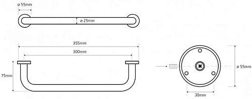 Поручень Bemeta NEO 102307015 Поручень Bemeta NEO 102307015