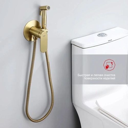 Гигиенический душ Raglo R10.52.03 встраиваемый, сатин золотой Гигиенический душ Raglo R10.52.03 встраиваемый, сатин золотой
