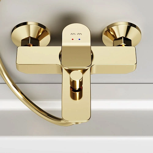 Смеситель для ванны AM.PM X-Joy F85A10099 золото Смеситель для ванны AM.PM X-Joy F85A10099 золото