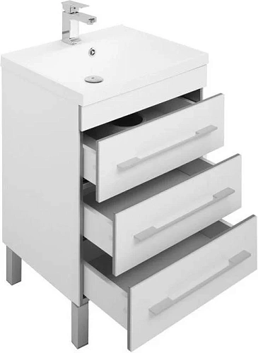 Комплект мебели Aquanet Верона 58 белый (напольный 3 ящика) 00287656 Комплект мебели Aquanet Верона 58 белый (напольный 3 ящика) 00287656