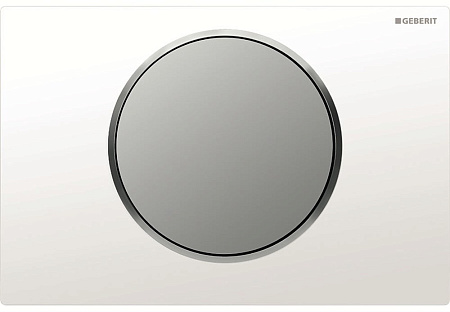 Клавиша смыва Geberit 115.758.KL.5 Sigma10 пластик, белый/хром матовый Клавиша смыва Geberit 115.758.KL.5 Sigma10 пластик, белый/хром матовый