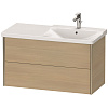 Картинка анонса товара «тумба под раковину duravit xviu xv41380b171 подвесная 101 см средиземноморский дуб»