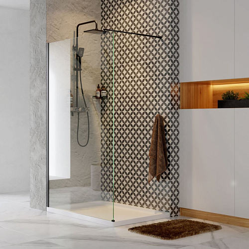 Душевая перегородка WasserKRAFT Abens 20W40 черный Душевая перегородка WasserKRAFT Abens 20W40 черный