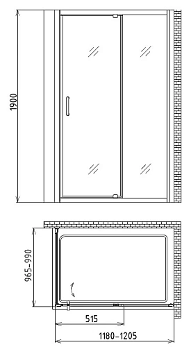 Душевой уголок Gemy Sunny Bay S28191BM-A100M Душевой уголок Gemy Sunny Bay S28191BM-A100M