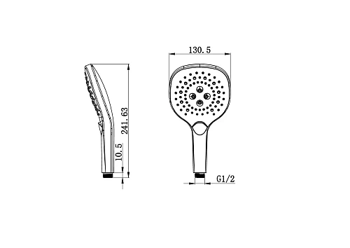 Душевая лейка Wonzon & Woghand хром (WW-981358-CR) Душевая лейка Wonzon & Woghand хром (WW-981358-CR)