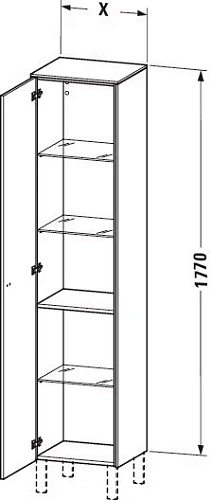 Шкаф-пенал Duravit Brioso BR1330R1022 42 см белый глянцевый Шкаф-пенал Duravit Brioso BR1330R1022 42 см белый глянцевый