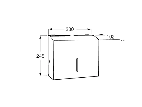 Диспенсер бумажных полотенец Roca Public на 200 шт, сатин 817410002 Диспенсер бумажных полотенец Roca Public на 200 шт, сатин 817410002