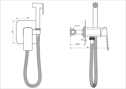 Гигиенический душ Wonzon & Woghand DIAMOND брашированный никель (WW-88829011-BN) Гигиенический душ Wonzon & Woghand DIAMOND брашированный никель (WW-88829011-BN)