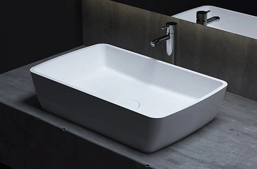 Раковина Salini GLORIA 12 1102212MN S-Stone покраска по RAL снаружи, накладная, матовая Раковина Salini GLORIA 12 1102212MN S-Stone покраска по RAL снаружи, накладная, матовая