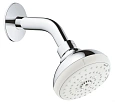Верхний душ GROHE New Tempesta 100 III с душевым кронштейном, хром (26088001) Верхний душ GROHE New Tempesta 100 III с душевым кронштейном, хром (26088001)