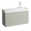 Картинка анонса товара «тумба под раковину laufen kartell by laufen 1180х600 2 ящика сланцево-серый 4.0764.9.033.642.1»