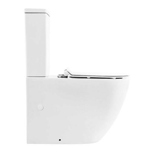 Унитаз напольный BelBagno SFERA-R BB2141CPR/ BB2111SC безободковый с сиденьем Унитаз напольный BelBagno SFERA-R BB2141CPR/ BB2111SC безободковый с сиденьем