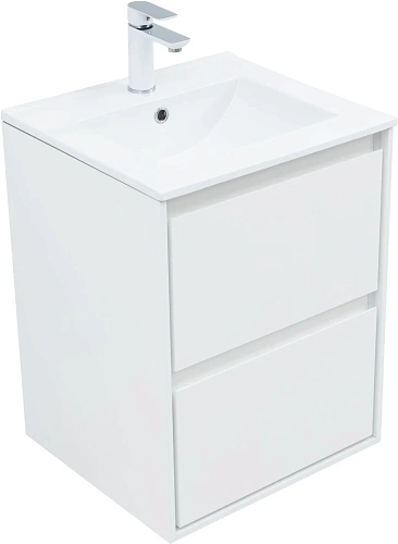 Тумба под раковину Aquanet Милан 50 белый глянец 00336366 подвесная Тумба под раковину Aquanet Милан 50 белый глянец 00336366 подвесная