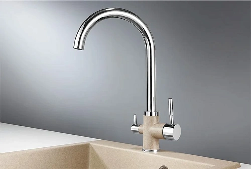 Смеситель для кухни Granula 3168, XРОМ/ПЕСОК Смеситель для кухни Granula 3168, XРОМ/ПЕСОК