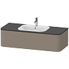 Тумба под раковину Duravit Happy D.2 Plus HP4952M9292 подвесная 130 см серый камень