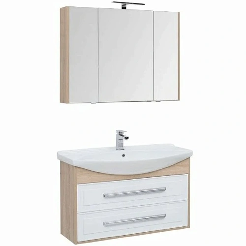 Комплект мебели Aquanet Остин 105 дуб сонома/белый 00252223 Комплект мебели Aquanet Остин 105 дуб сонома/белый 00252223