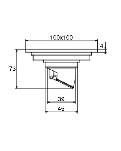 Душевой трап Orange TR01-005b 100х100 черный Душевой трап Orange TR01-005b 100х100 черный