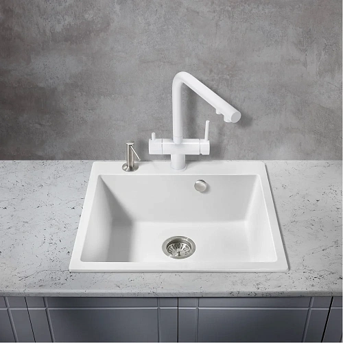 Смеситель для кухни Milacio Ultra 559 (MCU.559.WH) под фильтр, белый матовый Смеситель для кухни Milacio Ultra 559 (MCU.559.WH) под фильтр, белый матовый