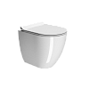 Картинка анонса товара «унитаз приставной gsi pura безободковый swirlflush белый (882011) без сиденья»
