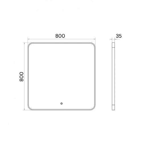 Зеркало Comforty Сириус-80 00-00020723 LED IC-подсветка холодный свет, сенсор Зеркало Comforty Сириус-80 00-00020723 LED IC-подсветка холодный свет, сенсор