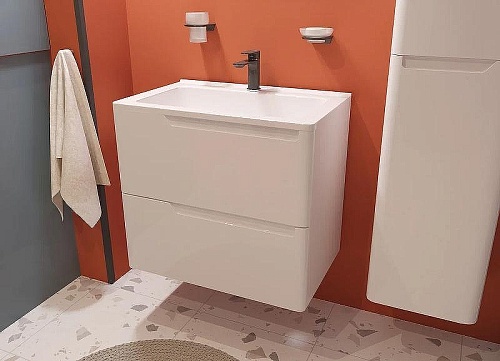 Тумба с раковиной Эстет Kare Luxe ФР-00007073 700х450 подвесная 2 ящика Тумба с раковиной Эстет Kare Luxe ФР-00007073 700х450 подвесная 2 ящика