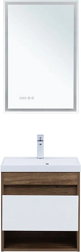 Тумба под раковину Aquanet Тренд 50 00345116 дуб рустикальный/белый сатин Тумба под раковину Aquanet Тренд 50 00345116 дуб рустикальный/белый сатин