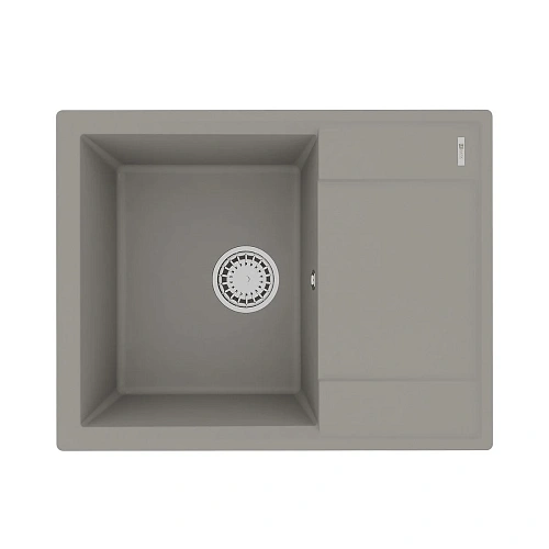 Кухонная мойка Lemark IMANDRA 640 врезная из кварцгранита, с крылом, грей 9910021 Кухонная мойка Lemark IMANDRA 640 врезная из кварцгранита, с крылом, грей 9910021