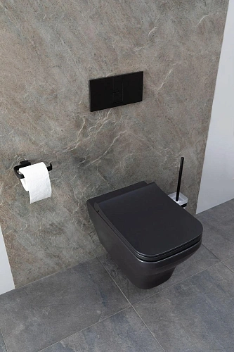 Унитаз подвесной Allen Brau Infinity 4.21011.31 с крышкой, черный матовый Унитаз подвесной Allen Brau Infinity 4.21011.31 с крышкой, черный матовый