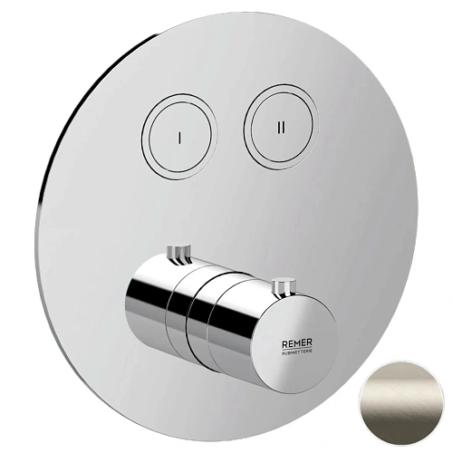 Смеситель для душа Remer X Style X99D2KBXV термостатический, сталь Смеситель для душа Remer X Style X99D2KBXV термостатический, сталь