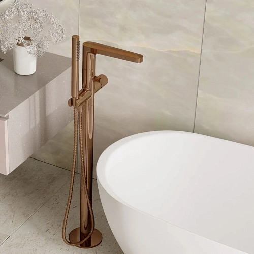 Смеситель для ванны WasserKRAFT Paar 8821 напольный розовое золото Смеситель для ванны WasserKRAFT Paar 8821 напольный розовое золото