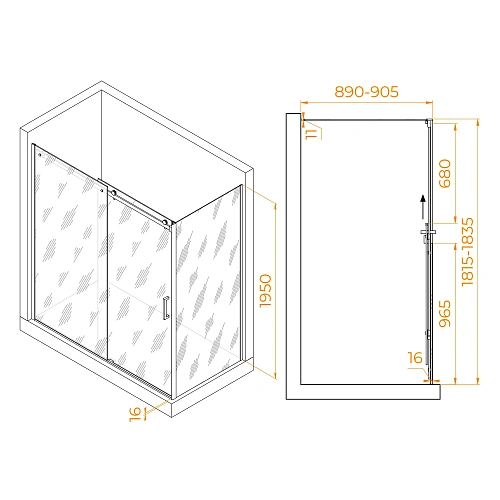 Душевой уголок RGW TO-44-1 (TO-14 + Z-060-2) 1800x900 мм 020744189-11 хром Easy Clean Душевой уголок RGW TO-44-1 (TO-14 + Z-060-2) 1800x900 мм 020744189-11 хром Easy Clean