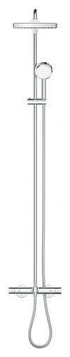 Душевая система GROHE Tempesta Cosmopolitan 250 CUBE с термостатом для ванны, излив 169 мм, хром (26 26691000 Душевая система GROHE Tempesta Cosmopolitan 250 CUBE с термостатом для ванны, излив 169 мм, хром (26 26691000
