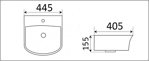 Раковина CeramaLux 78369A подвесная, белый Раковина CeramaLux 78369A подвесная, белый