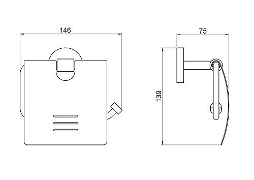 Держатель туалетной бумаги Aquatek БЕТТА AQ4609MB черный матовый Держатель туалетной бумаги Aquatek БЕТТА AQ4609MB черный матовый