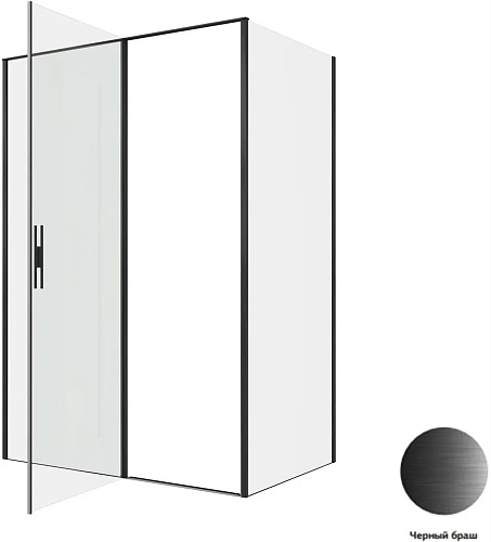 Душевой уголок Allen Brau Priority 140x90 3.31036.BBA + 3.31045.BBA черный браш Душевой уголок Allen Brau Priority 140x90 3.31036.BBA + 3.31045.BBA черный браш