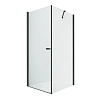 Душевой уголок NEW TRENDY NEW SOLEO BLACK 90x70x195 D-0231A/D-0113B (черный)