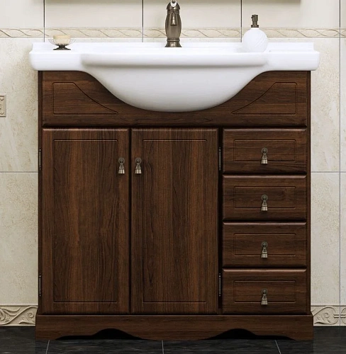 Тумба под раковину Opadiris Клио 70 орех антикварный 00-00002503 Тумба под раковину Opadiris Клио 70 орех антикварный 00-00002503