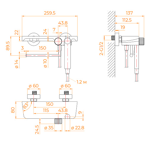 Гигиенический душ RGW Shower Panels SP-220 хром Гигиенический душ RGW Shower Panels SP-220 хром