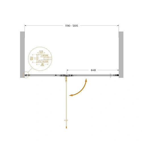 Душевая дверь CEZARES LINER-B-12-120-C-Cr-L 120см стекло прозрачное, профиль хром Душевая дверь CEZARES LINER-B-12-120-C-Cr-L 120см стекло прозрачное, профиль хром