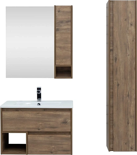 Комплект мебели STWORKI Карлстад 75 дуб рустикальный, в стиле лофт, под дерево, российская (гарнитур 418890 Комплект мебели STWORKI Карлстад 75 дуб рустикальный, в стиле лофт, под дерево, российская (гарнитур 418890