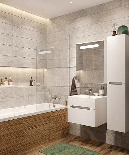 Зеркальный шкаф DIWO Коломна 60 см, навесное, прямоугольное, с подсветкой, белое 462510 Зеркальный шкаф DIWO Коломна 60 см, навесное, прямоугольное, с подсветкой, белое 462510