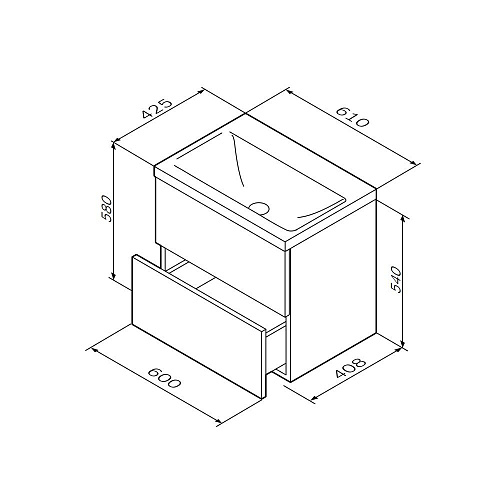 Тумба под раковину AM.PM Gem M90FHX06022WG подвесная, 60 см push-to-open, белый Тумба под раковину AM.PM Gem M90FHX06022WG подвесная, 60 см push-to-open, белый
