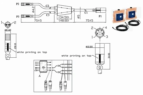 Удлинительный кабель GROHE для звукового модуля, Y-образный (403292031) Удлинительный кабель GROHE для звукового модуля, Y-образный (403292031)
