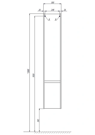 Шкаф-пенал Aquaton Стоун грецкий орех 1A228403SXC80 Шкаф-пенал Aquaton Стоун грецкий орех 1A228403SXC80