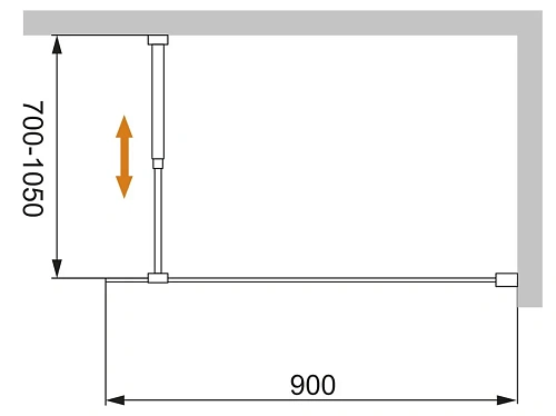 Душевая перегородка CEZARES LIBERTA-L-1-90-C-NERO 90см стекло прозрачное, профиль черный Душевая перегородка CEZARES LIBERTA-L-1-90-C-NERO 90см стекло прозрачное, профиль черный