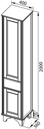 Шкаф-пенал для ванной Aquanet Николь 00180523 Шкаф-пенал для ванной Aquanet Николь 00180523