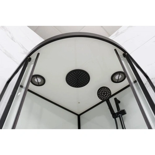 Душевая кабина Frank F409/2 Black черный профиль 90x90 147009 Душевая кабина Frank F409/2 Black черный профиль 90x90 147009