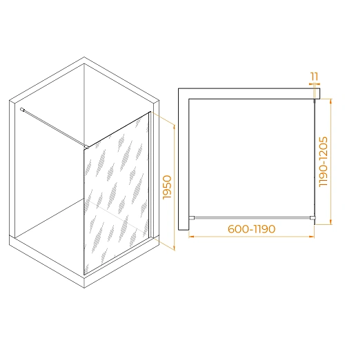 Душевая перегородка RGW Walk In WA-002 1200 мм 35100212-31 хром, Easy Clean Душевая перегородка RGW Walk In WA-002 1200 мм 35100212-31 хром, Easy Clean