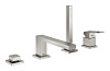 Картинка анонса товара «смеситель на борт ванны grohe eurocube на 4 отверстия, суперсталь (19897dc1)»